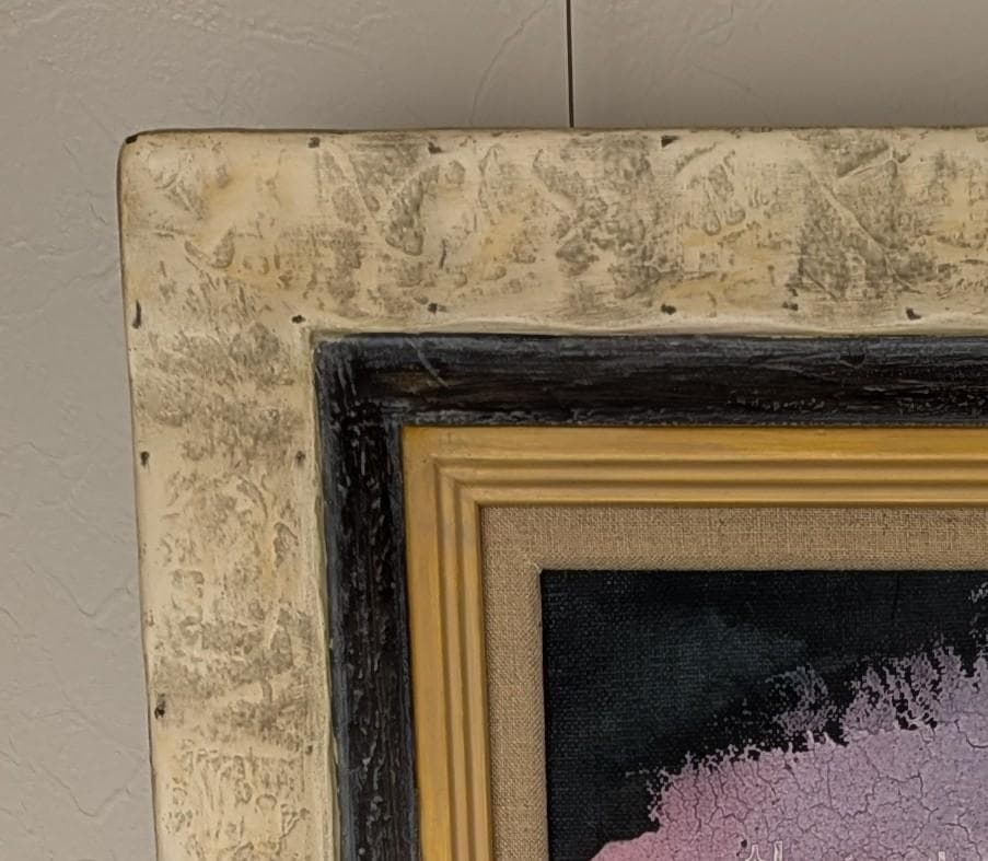 藤岡しんたろう　『空の散歩者』　油彩画　[肉筆・真作保証]