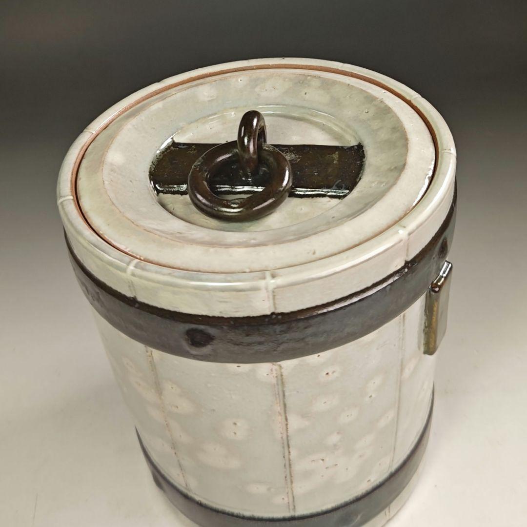 ウ297 水指『三代目　加藤利昇』『乾山写　釣瓶　水指　共箱』茶道具