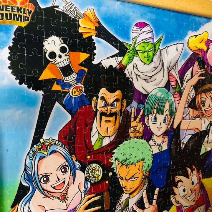 週刊少年ジャンプ40周年　ドラゴンボールZ&ワンピース　ジグソーパズル　額装