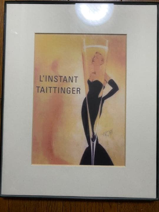 アールヌーボー風　壁掛けポスター(額縁入り)