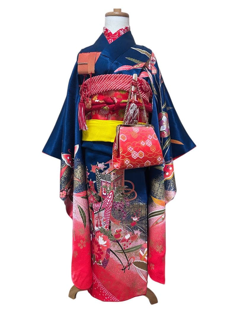 お買い得品♡七五三　7歳　女の子　フルセット　藍色