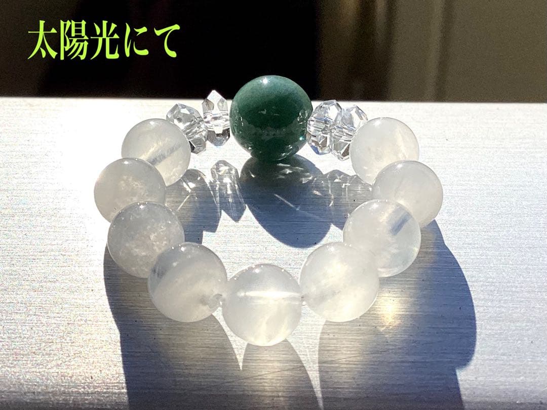 ✳糸魚川翡翠青緑入りコン沢＊乙女鉱山白水晶＊奈留島水晶20面カット玉のリング本物