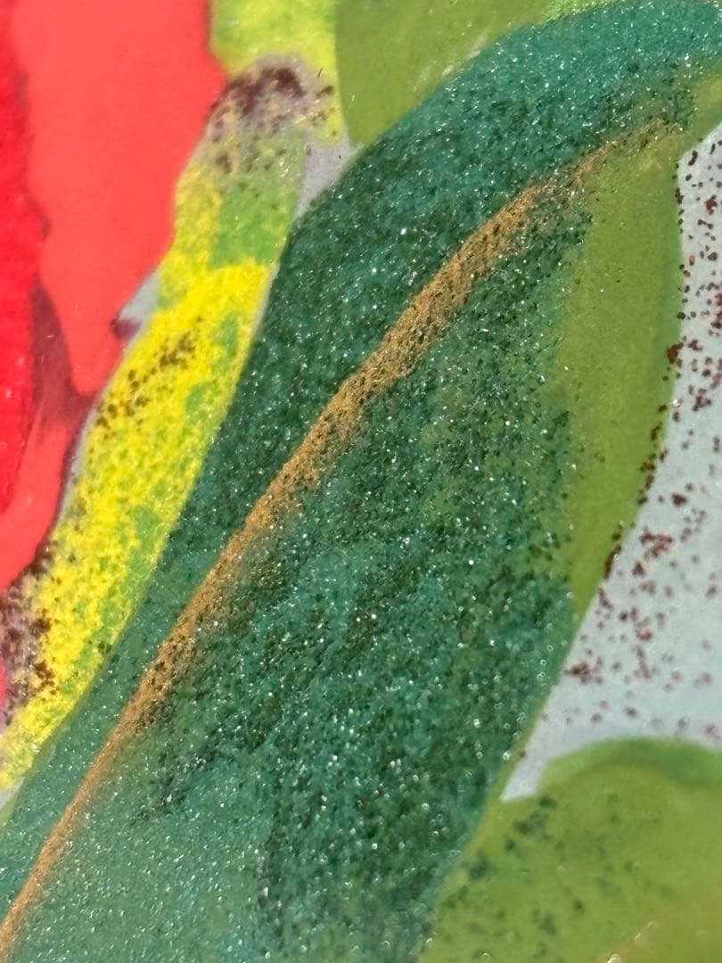 太尾芳生（ふとお　よしお）　紅椿　日本画　額入り　美品　希少品