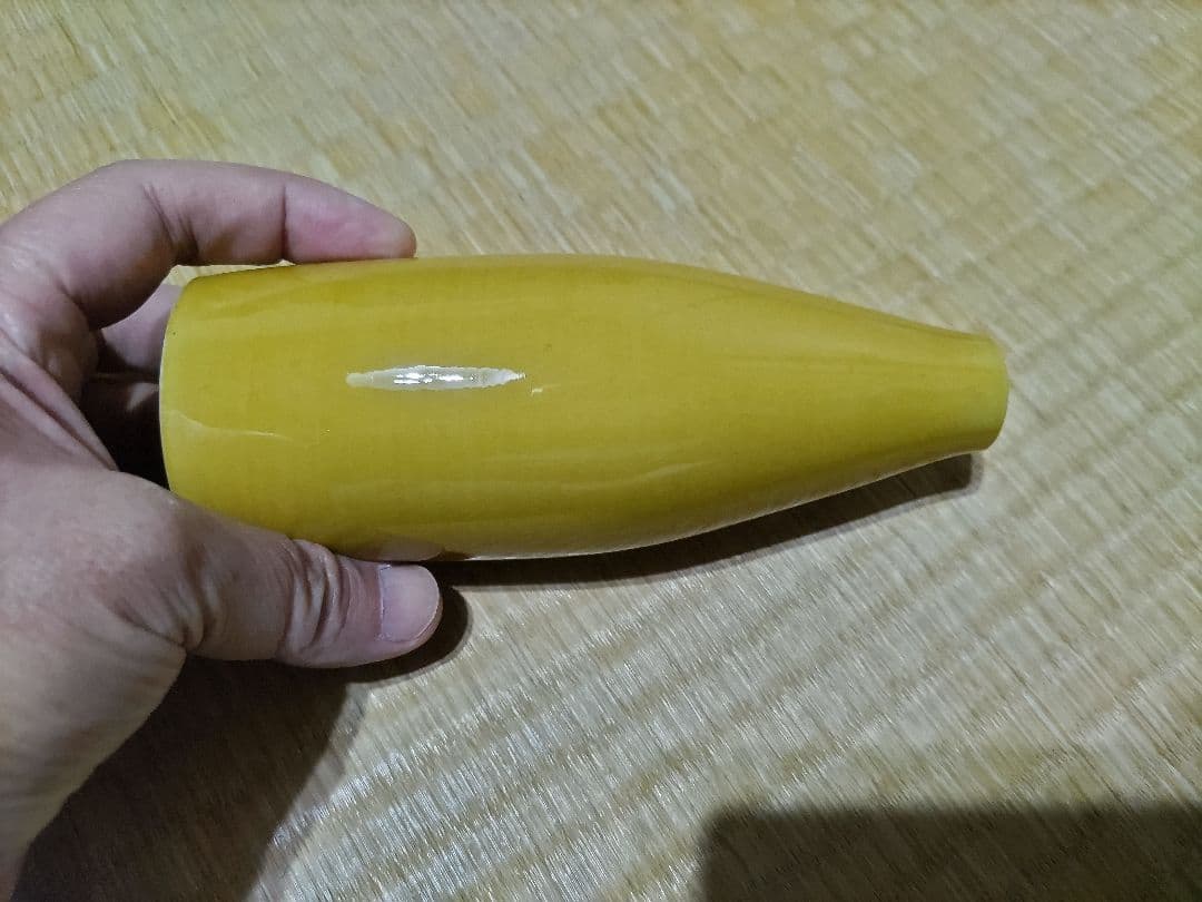 民平焼　黄交趾　徳利　酒器 / 珉平焼・淡路焼・黄釉