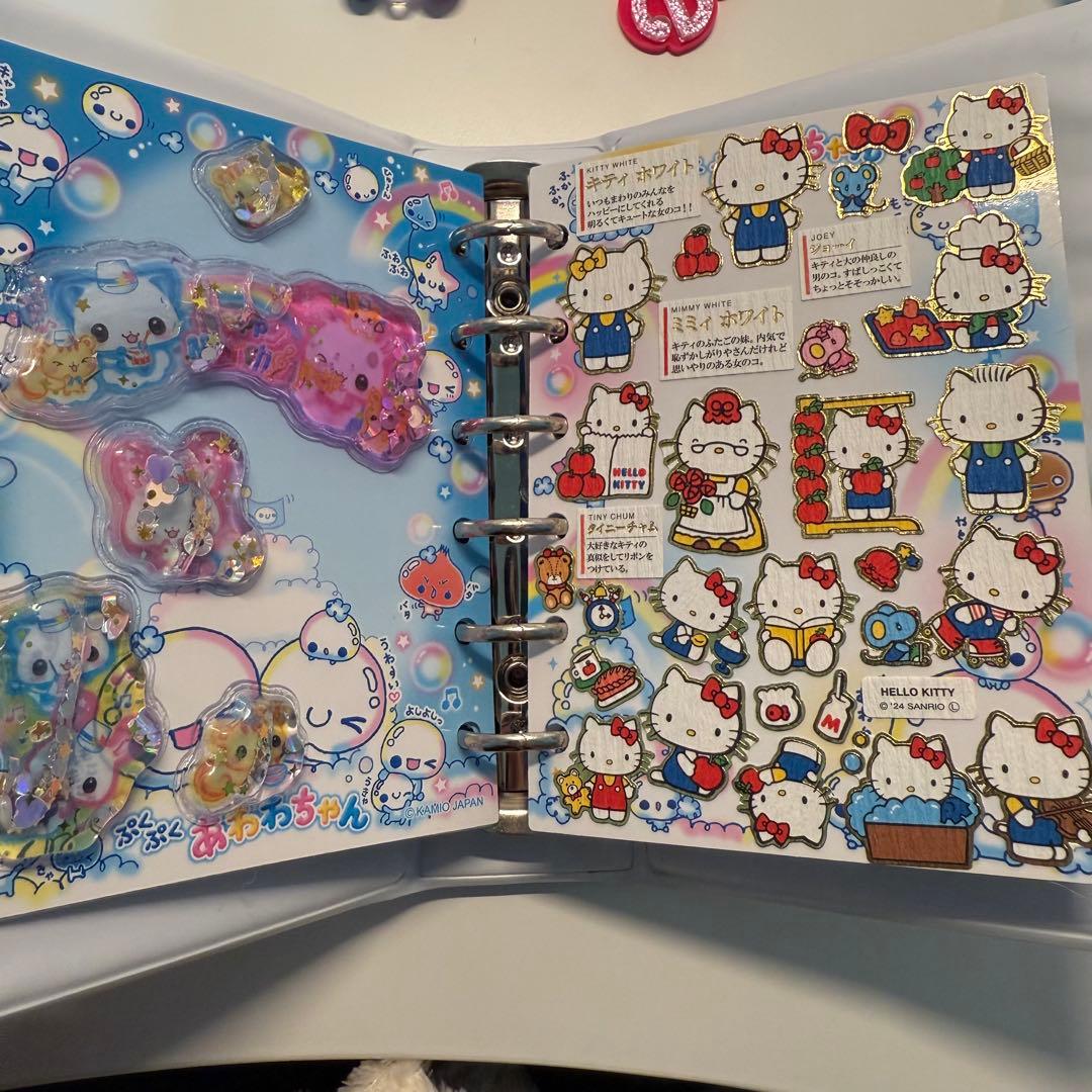 ひ*り様 シール帳完成品　キーホルダー付　ボンボンドロップシール　おはじきシール