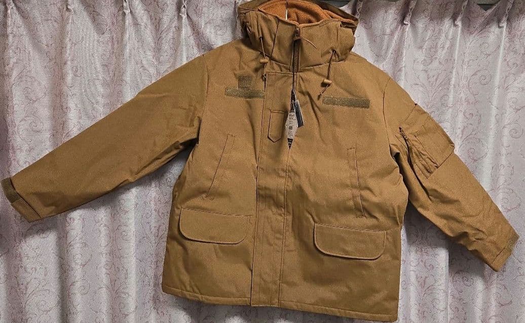 【最終値下げ】【新品未使用品】HOUSTON コールドウェザーパーカー カーキー