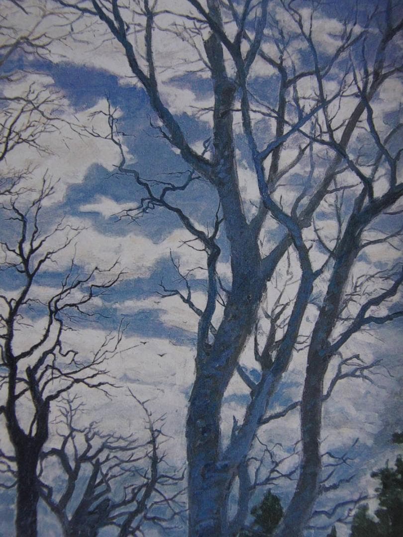 吹野芳忠、【天空の詩】、希少な額装用画集より、新品額装付