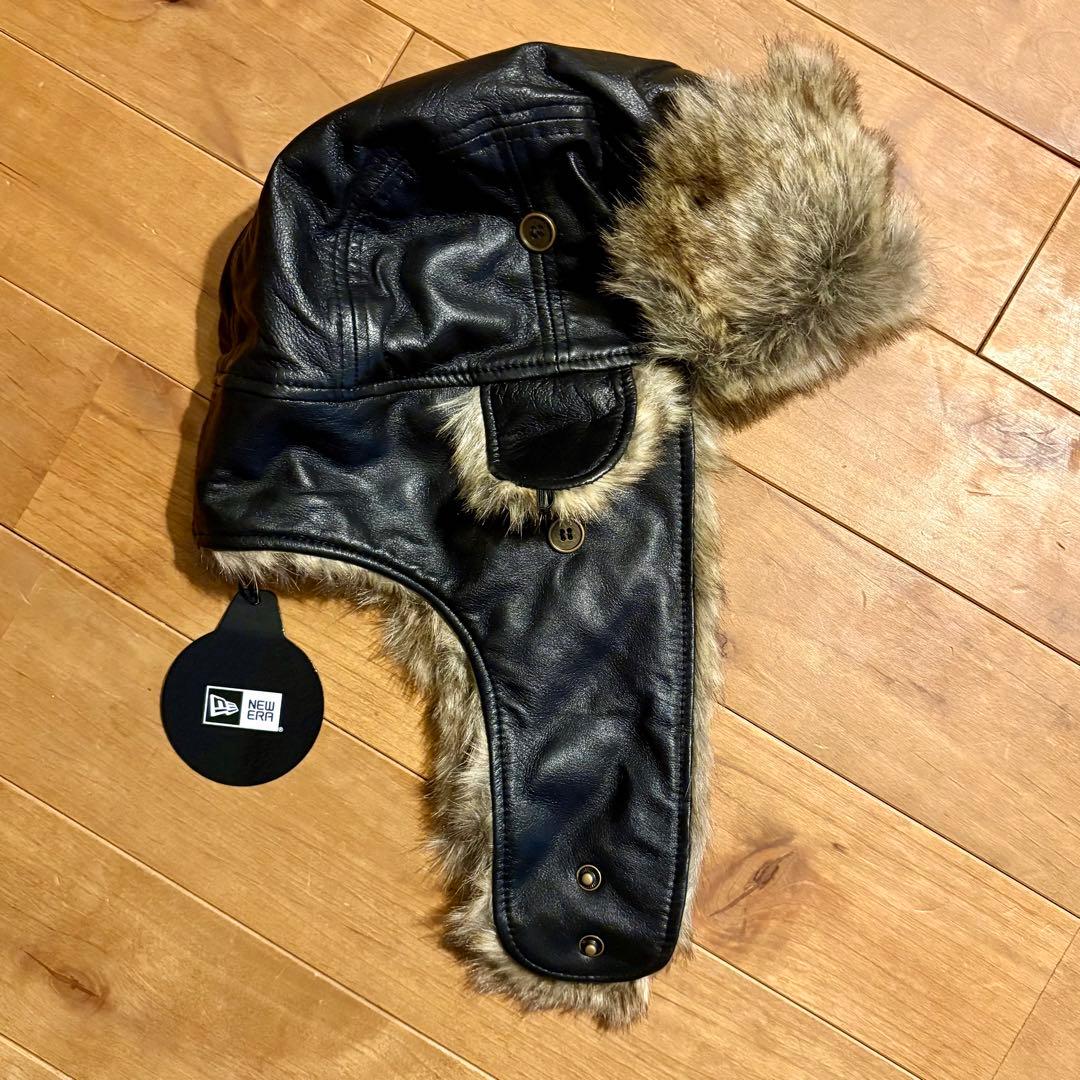 海外限定 NEW ERA ニューエラ Leather 本革 Trapper