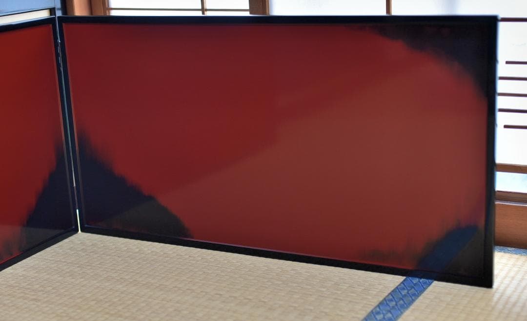 大特価、塗風炉先屛風　静　寛作　【極上品】お茶道具/共箱