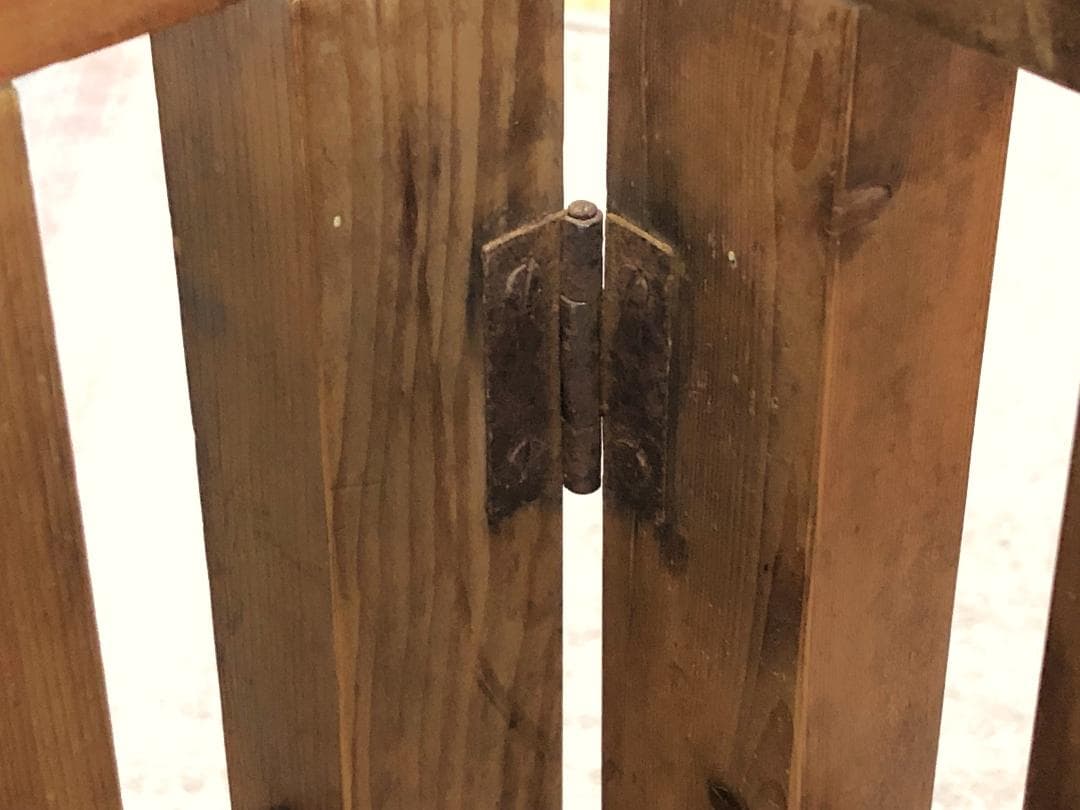 【 帳場格子 】　江戸末～昭和初期　開176×45ｃｍ　養生袋付き