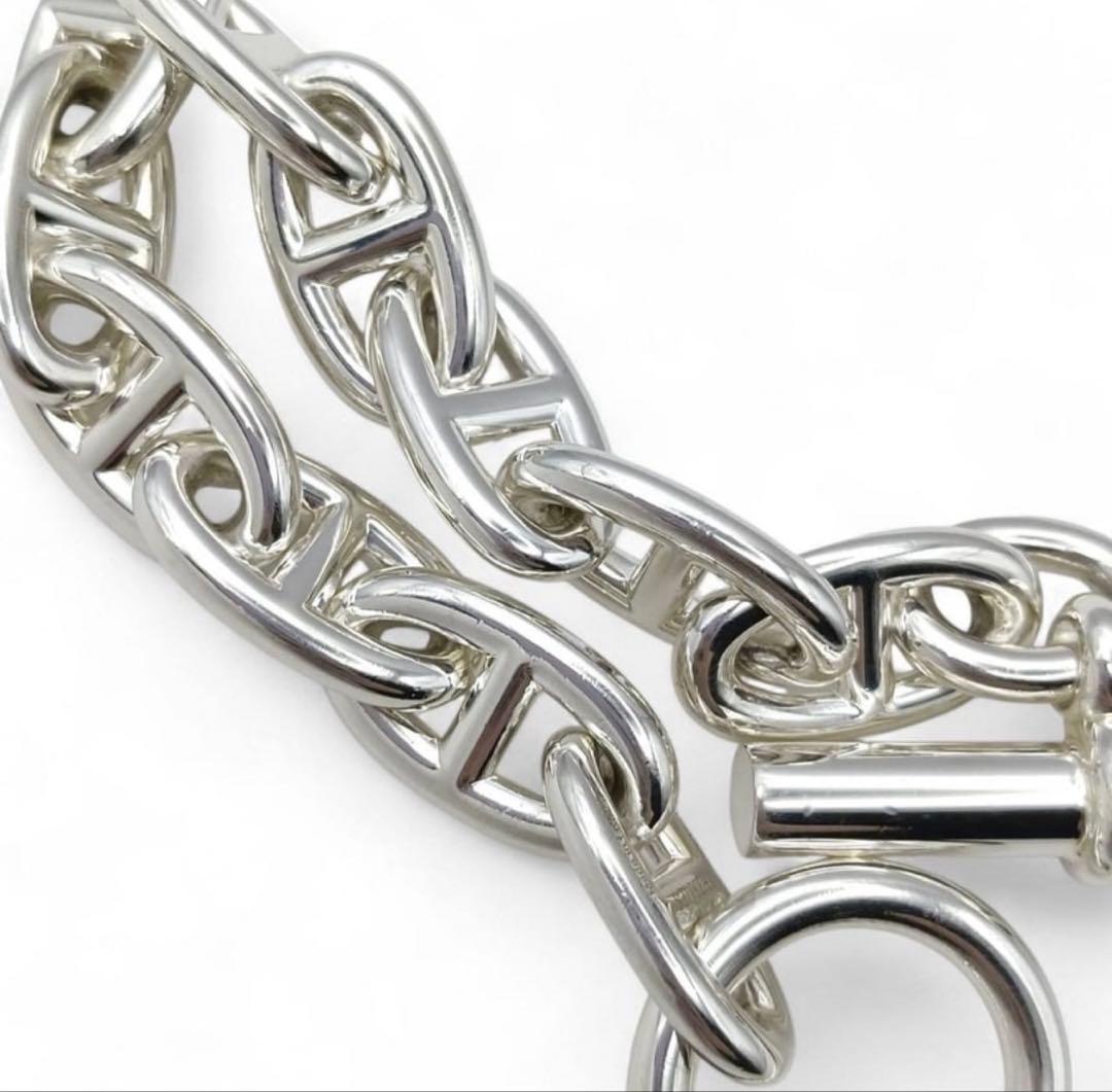 Hermès シルバーチェーンブレスレット GM11コマ 定価28万1000円