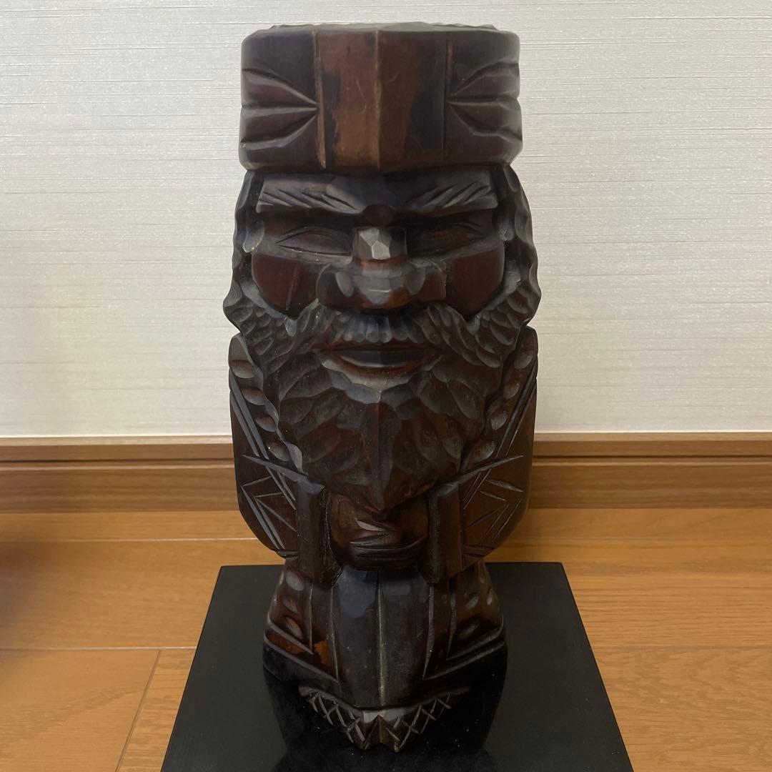 アイヌ木彫り 民芸品 1960年代 ヴィンテージ ニポポ人形 民芸品 置物 夫婦