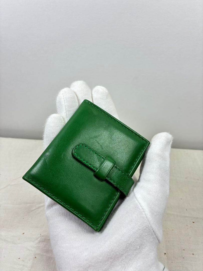 小物 Old coach green Three-sided photo case