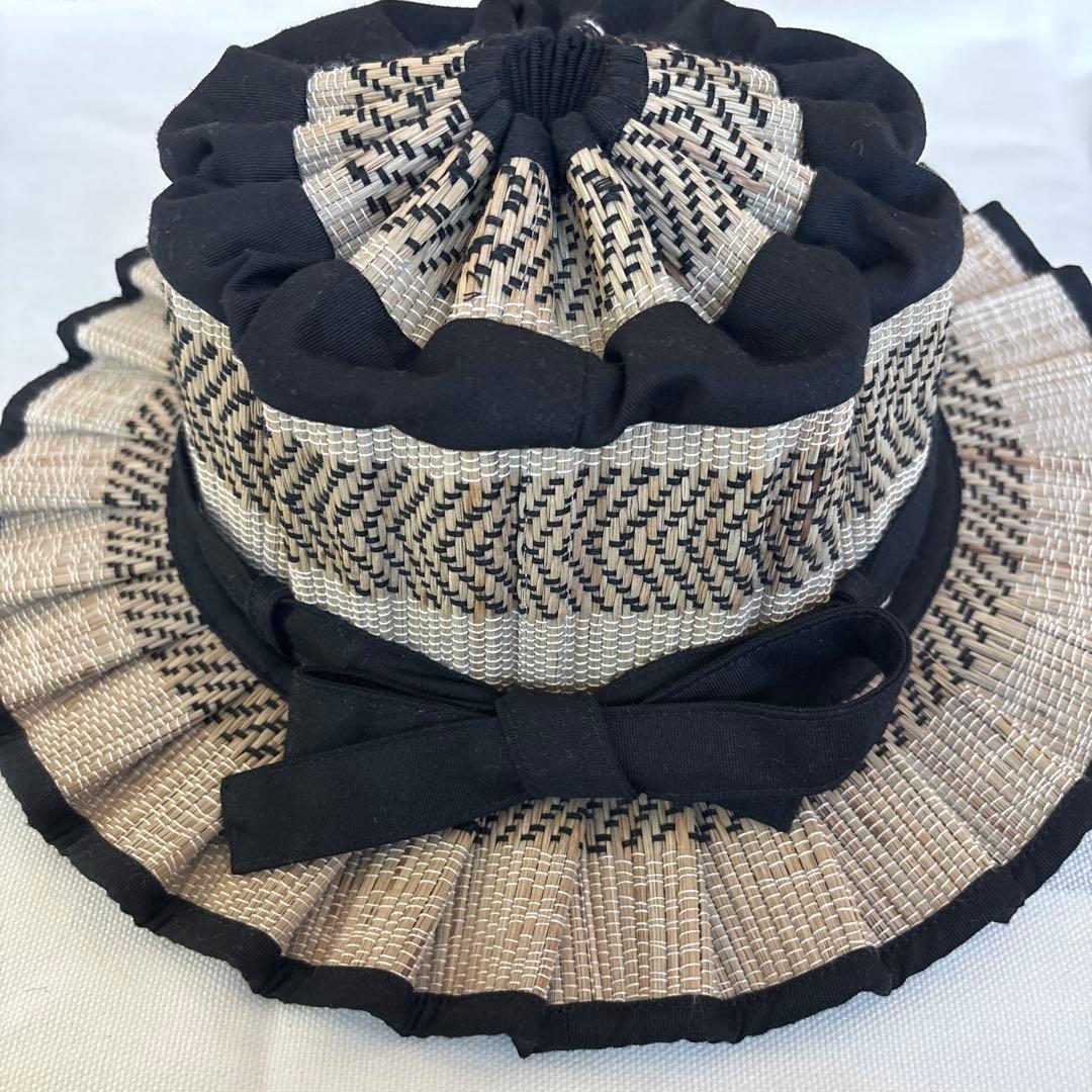 Lorna Murray フリル付き麦わら帽子 L