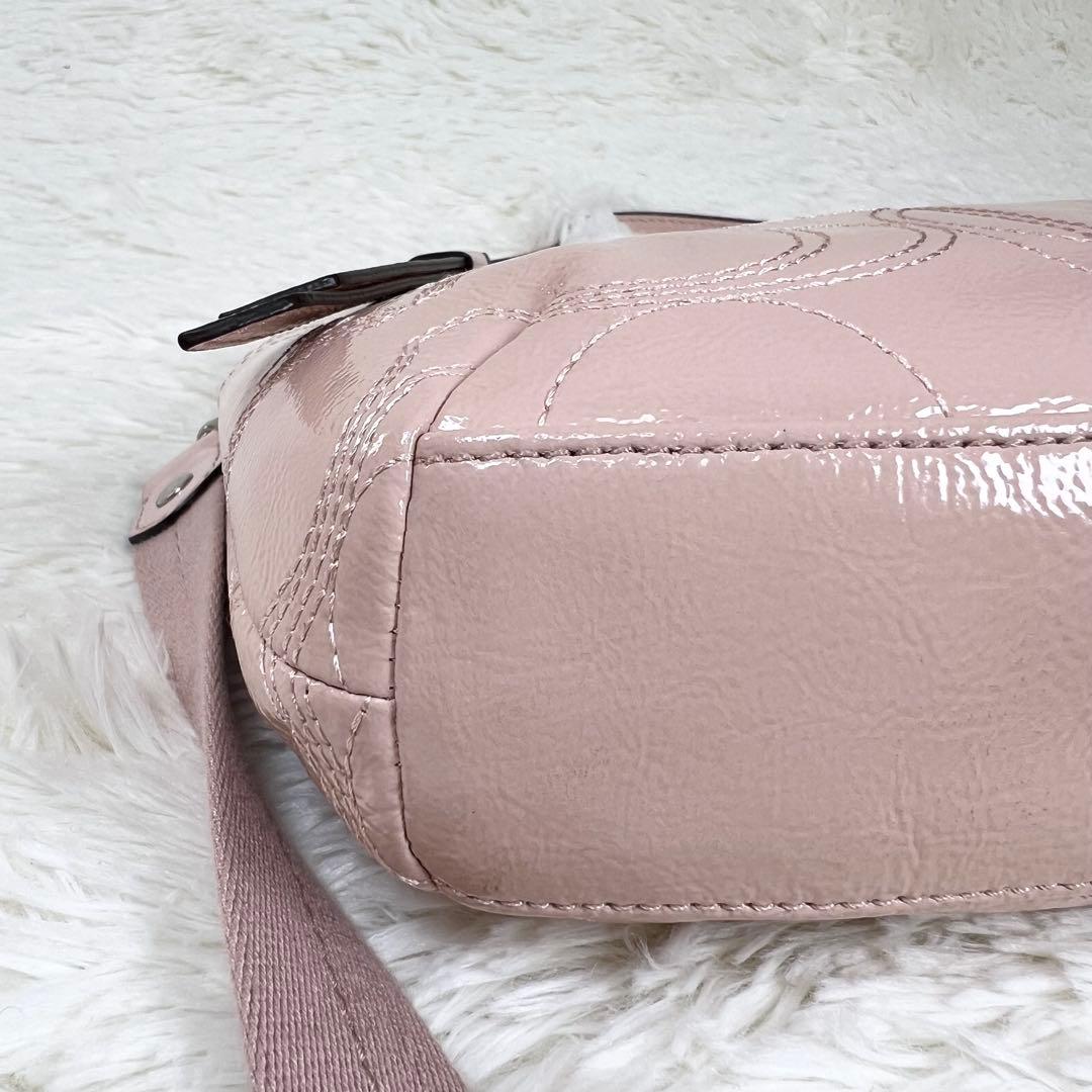 コーチ ワンショルダー アクセサリーポーチ シグネチャー 2way ピンク