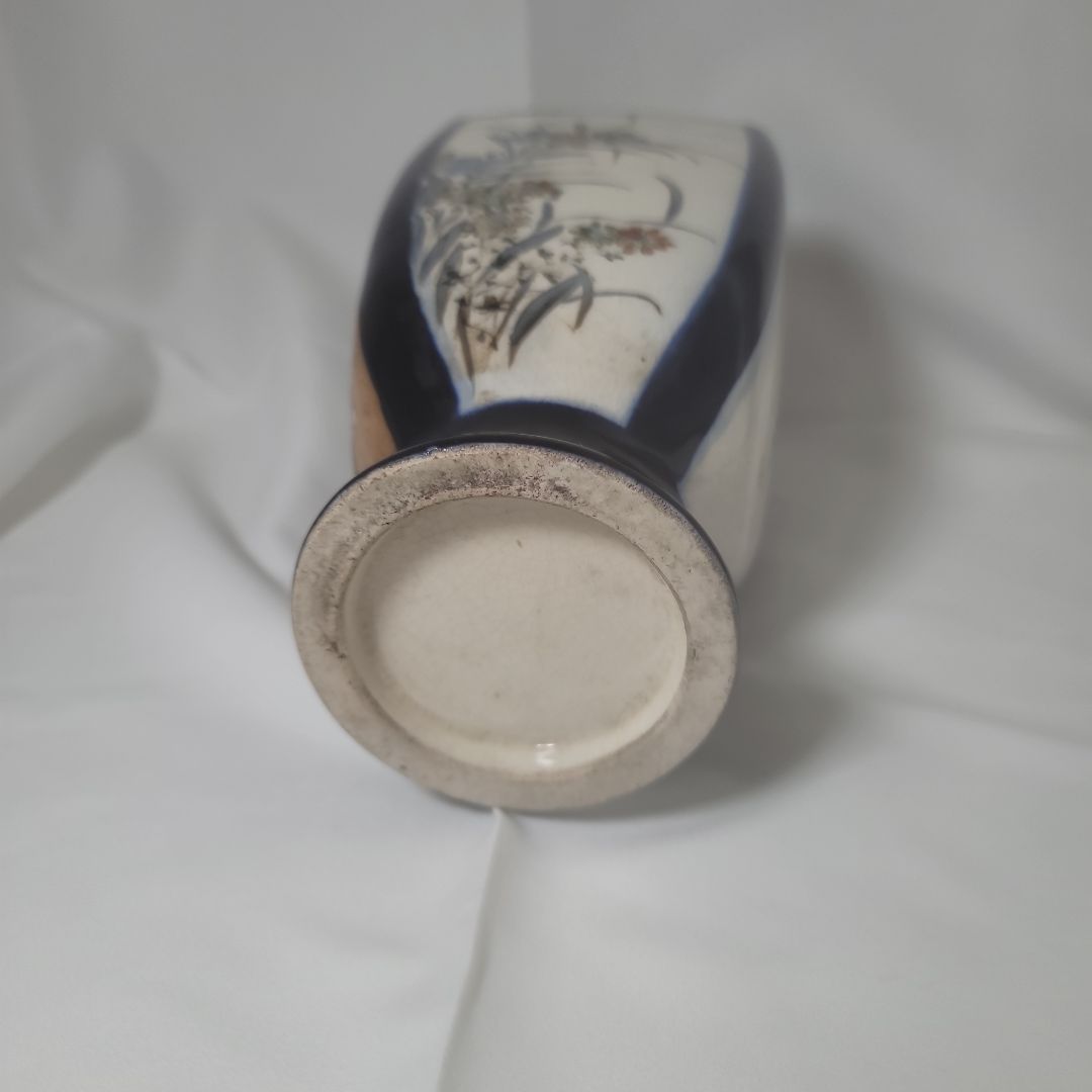 薩摩焼 色絵花瓶