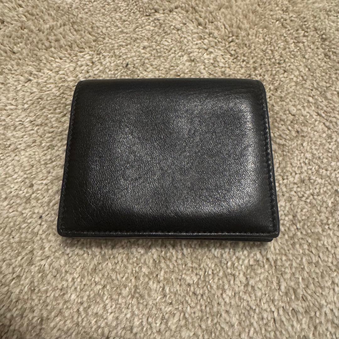 美品✨ヴィヴィアン ブラックレザー二つ折り財布