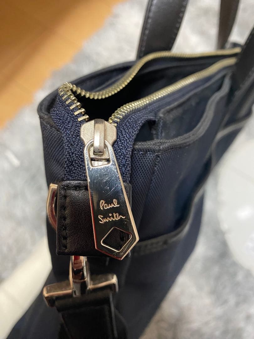 美品Paul smith ネイビー ビジネスバッグ トートバッグ ポールスミス