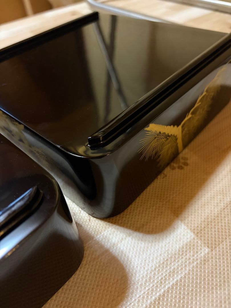 【輪島塗】二段重箱2セット 木箱入り