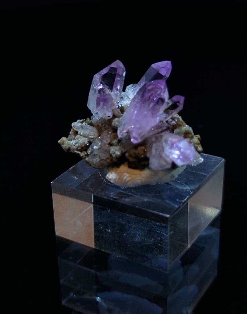 ベラクルスアメジスト 母岩付き 鉱石 鉱物 ミネラル 標本 原石 ①