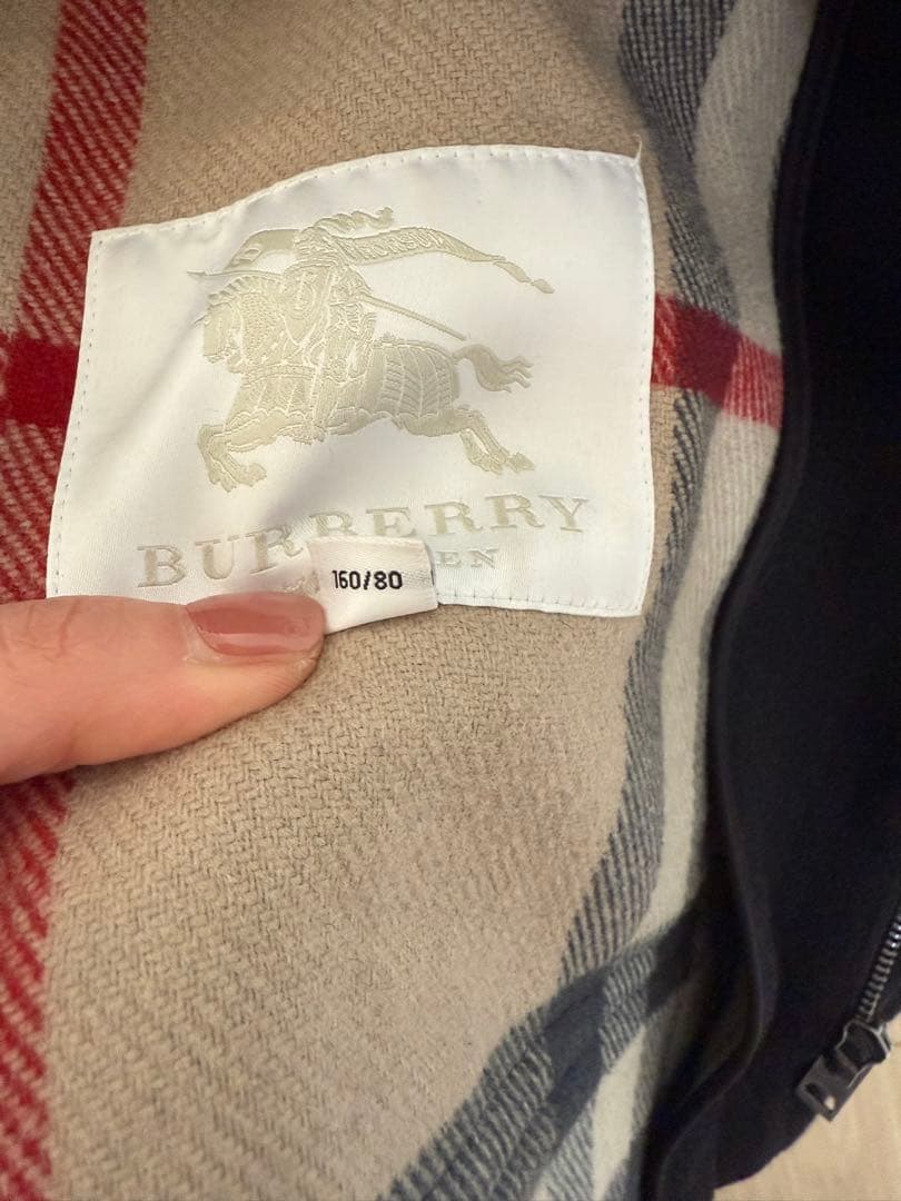 バーバリー　黒 ダッフルコート ウール100% サイズ160 美品