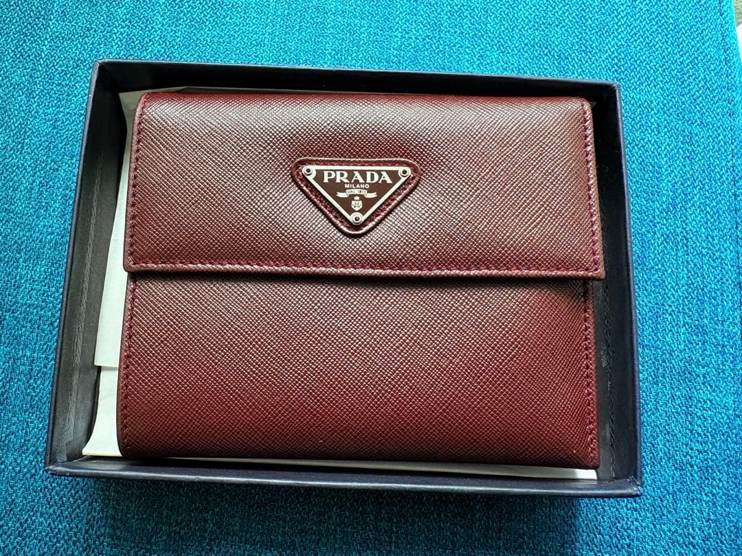 RAMさん専用【美品】PRADA ボルドーブラウン 三つ折り財布