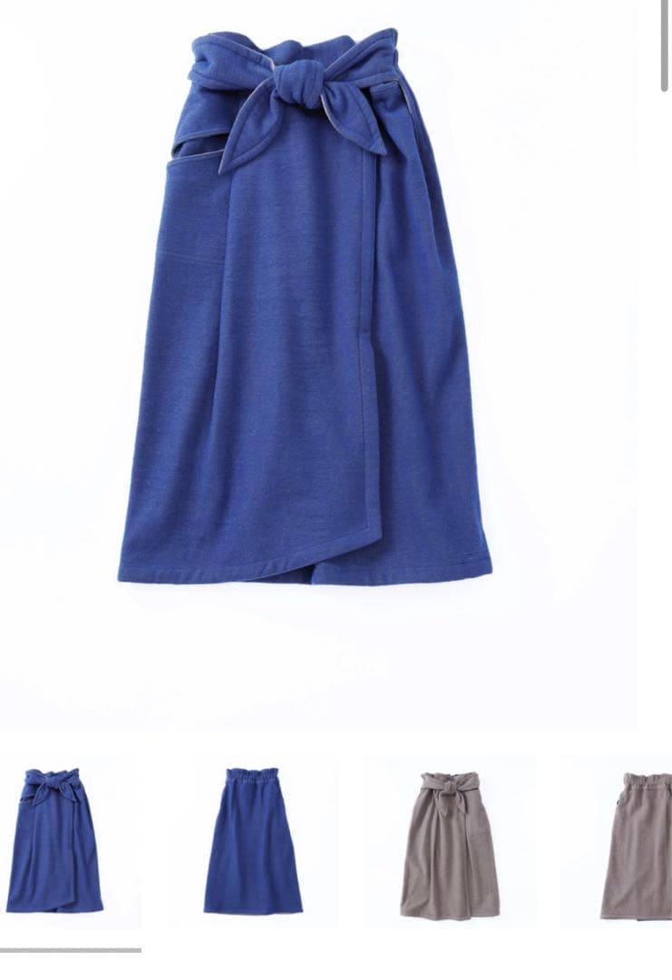 hatsutoki merengue リバーシブルラップスカート(ラピスラズリ)