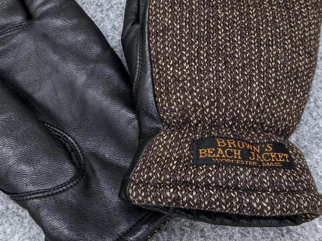 ブラウンズビーチ レザーグローブ BBJ9-010 手袋 フルカウント 本革