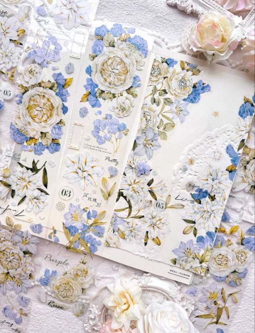 ⭐️SALE⭐️ 林野间《迭绪蓝》海外マスキングテープ　マステ 【2463】