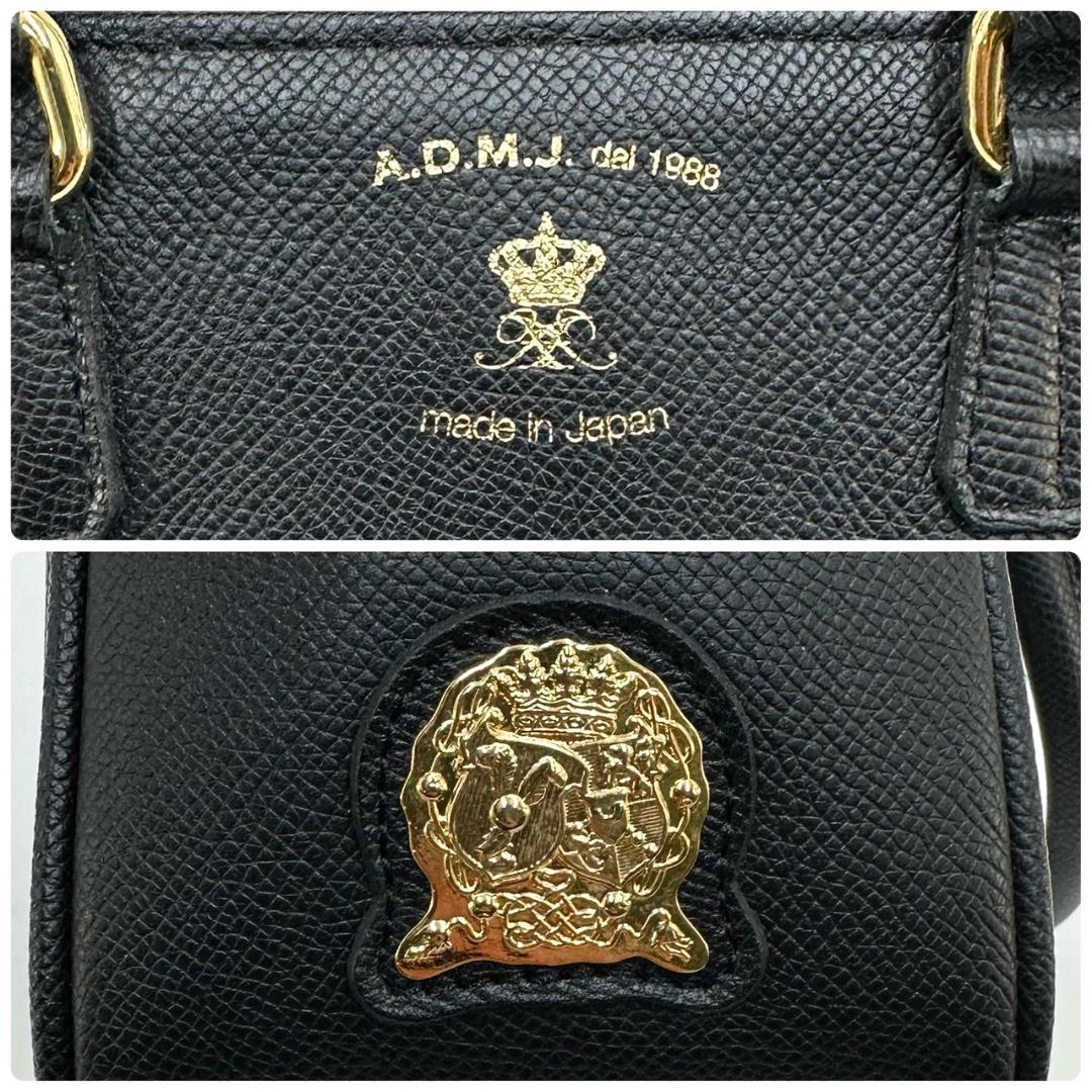A.D.M.J. スワロフスキー ビジュー ハンドバッグ トートバッグ ブラック