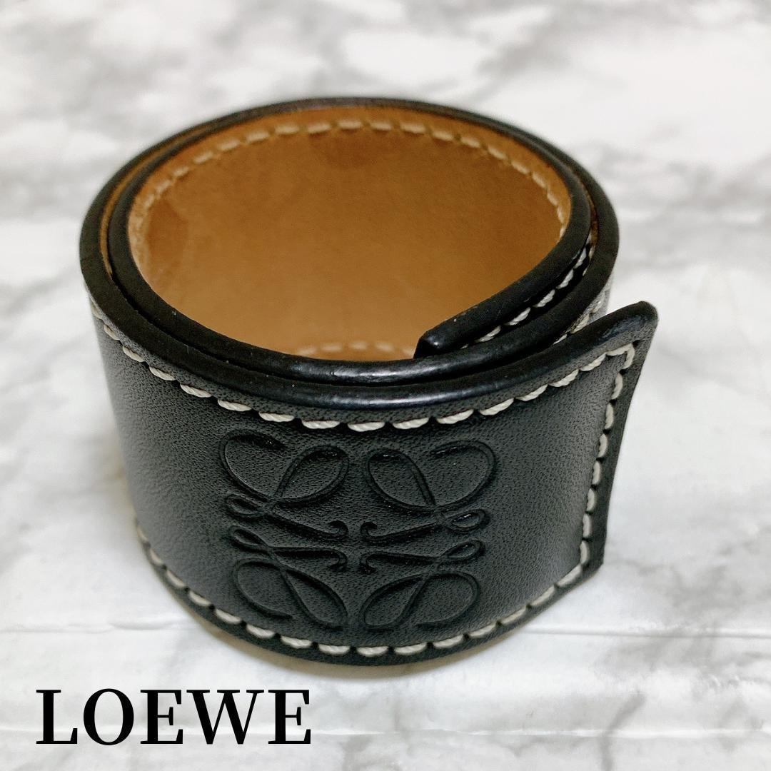 LOEWE ブレスレット スラップブレスレット スモール ブラック