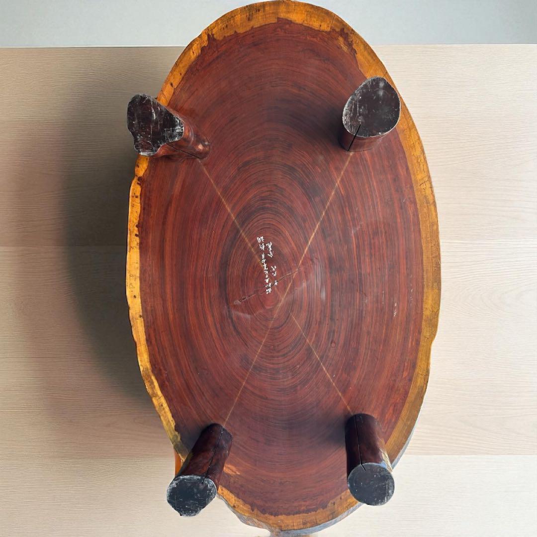 花梨✨一枚板テーブル 高級無垢材 ローテーブル 座卓 和モダン 天然木 鏡面仕上