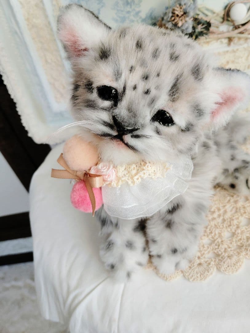 ユキヒョウベビー♡赤ちゃん♡アートドール♡ぬいぐるみ♡