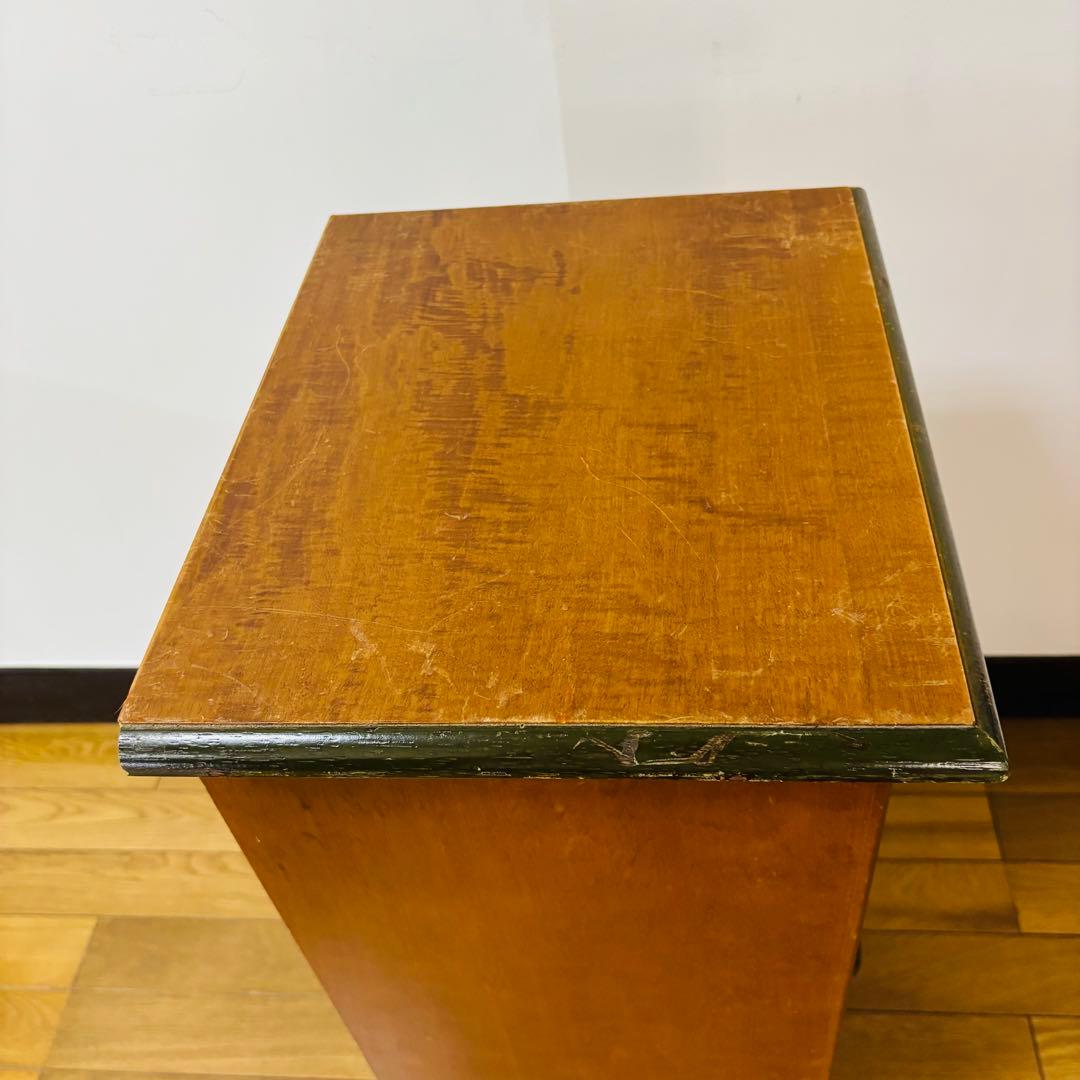 【サイドチェスト】イタリア　木製　象嵌細工　収納　引出　花台　飾り台　インテリア