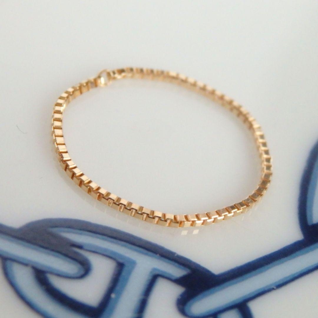 KaKo　k18リング　チェーンリング　ベネチアンチェーン　つけっぱなし