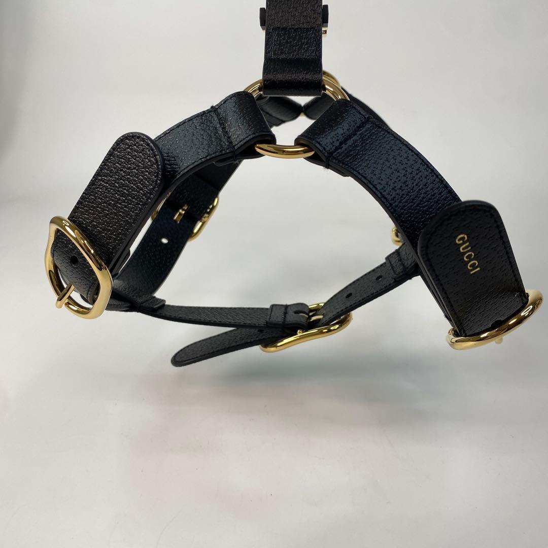 未使用 グッチ GUCCI 695253 ペットハーネス L レザー