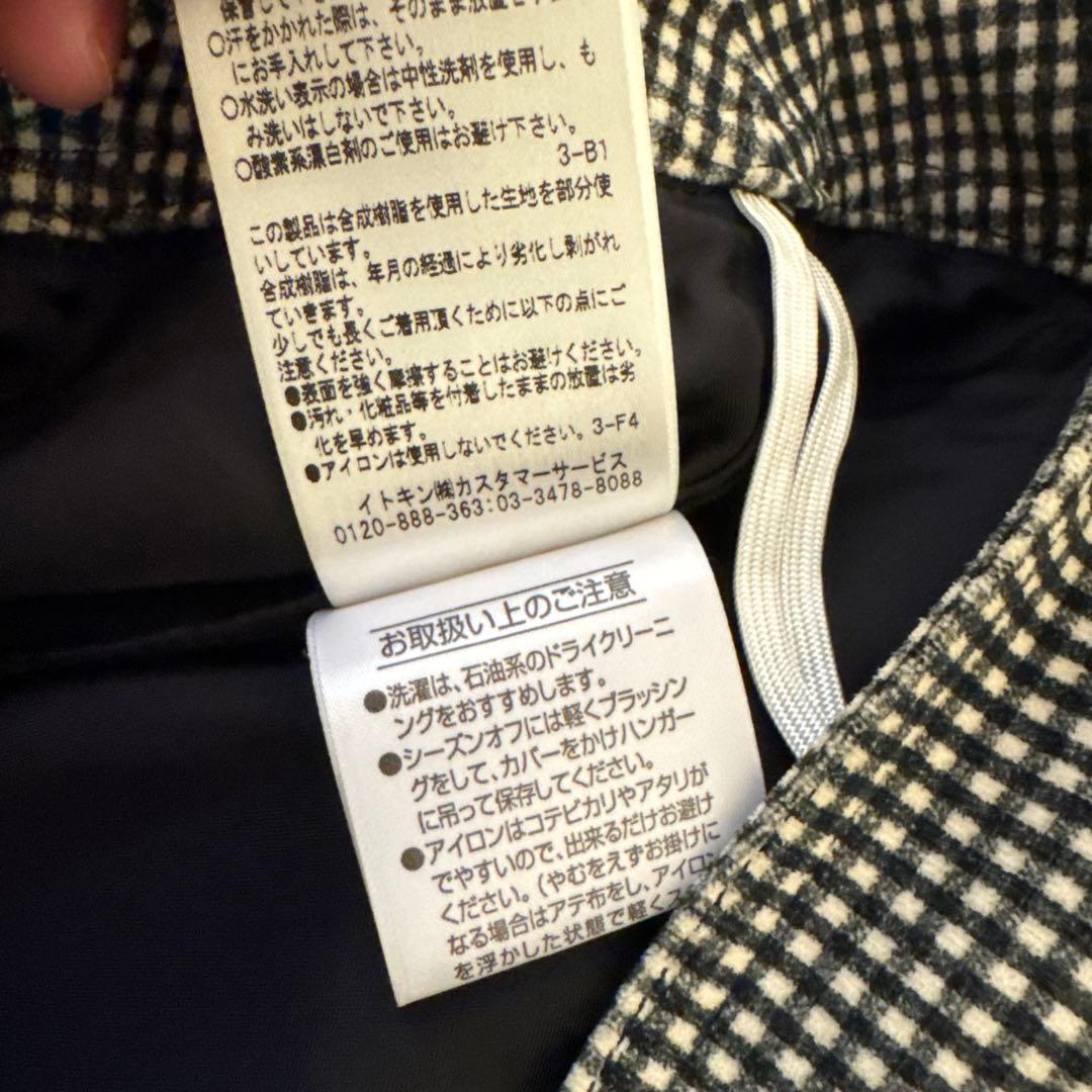 美品courreges クレージュ40 白黒チェック タイトスカート 膝丈y2k