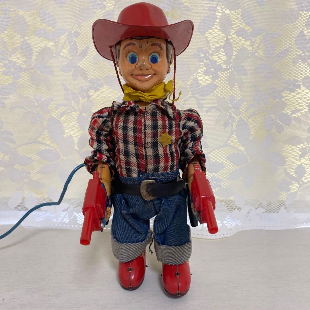 【再値下げ】ヨネザワ玩具ニ丁拳銃マーシャルワイルドビル　ブリキおもちゃ＆Tシャツ