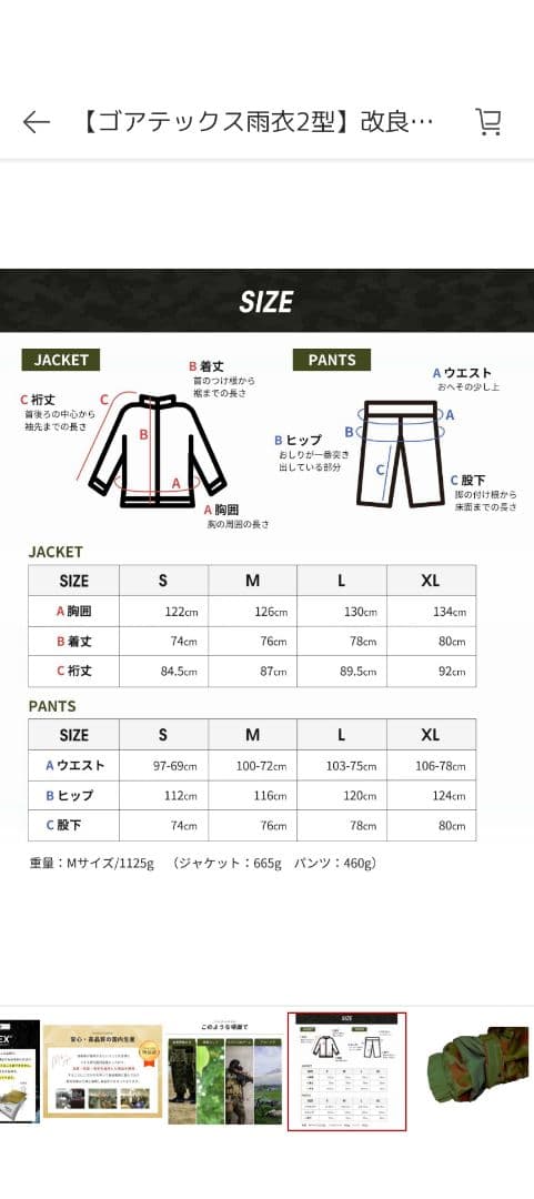 【極美品】【お買得★】ゴアテックス★改良型進化版迷彩雨衣42000円★M