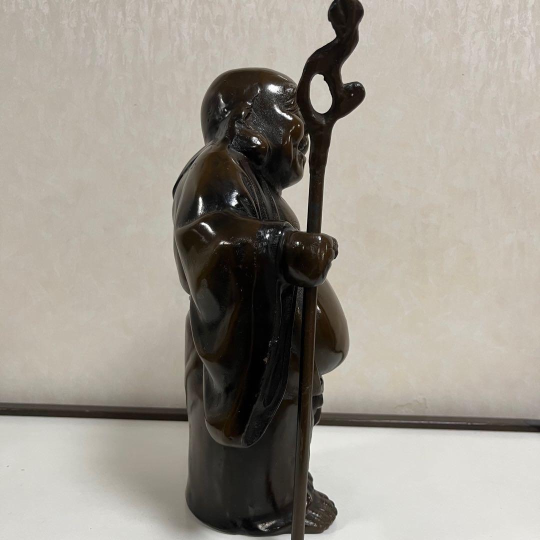 布袋さま【ブロンズ像】　　　銅製置物　　　　　　　　　　　アンティーク七福神仏像