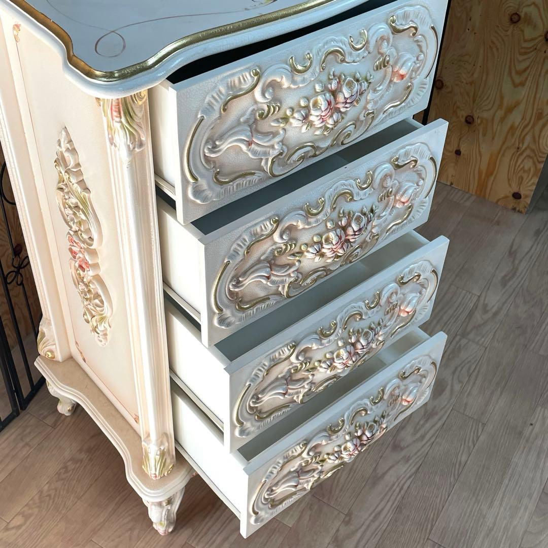 4段チェスト　ロココ調　猫脚 プリンセス ヨーロピアン 姫系⑥