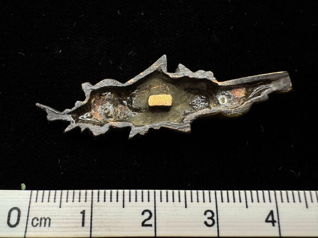 鼠と正月飾り 目貫 赤銅 片目貫 無銘 日本刀 刀装具 骨董 古美術 江戸期