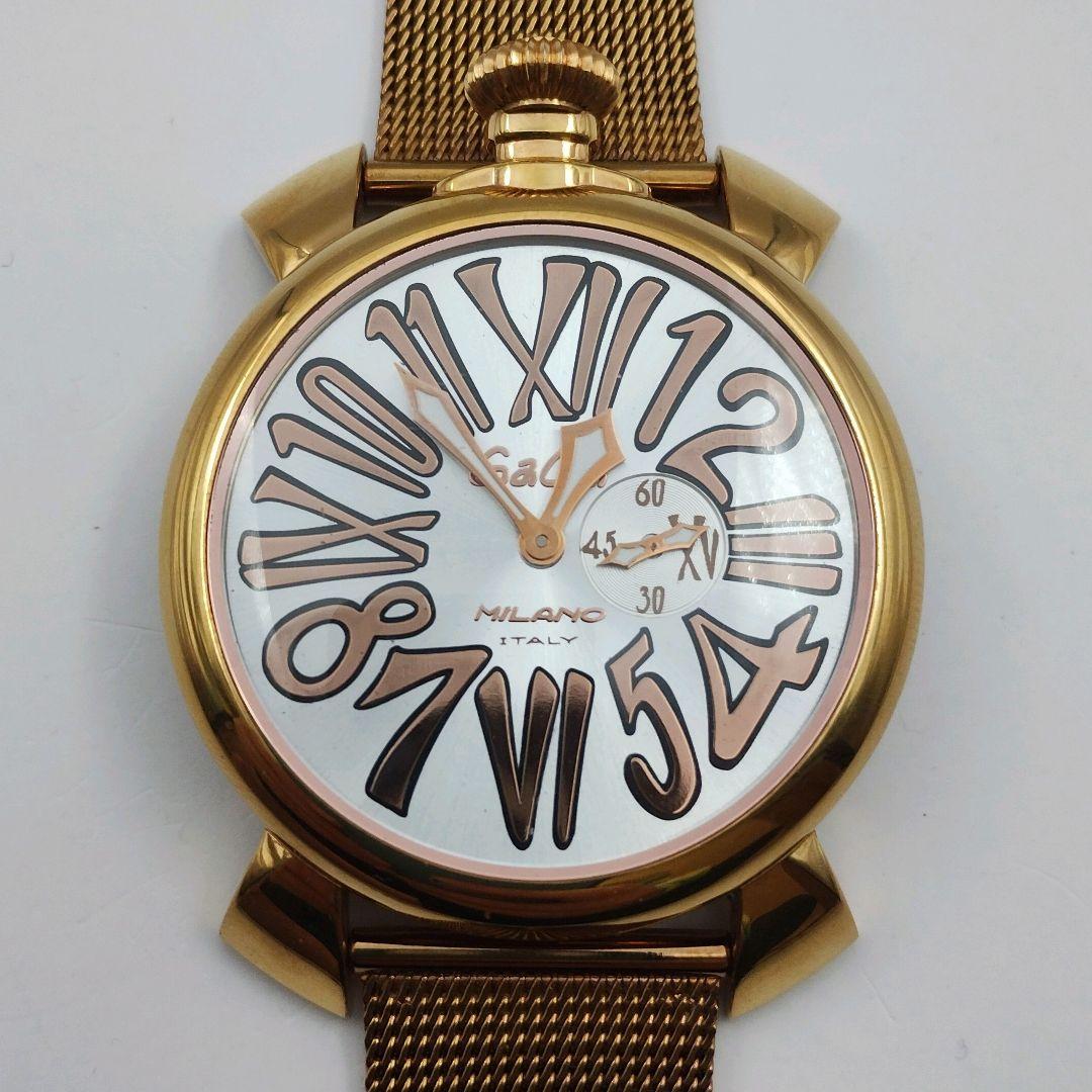 【稼働品】GaGa MILANO ガガミラノ マヌアーレ スリム46 腕時計