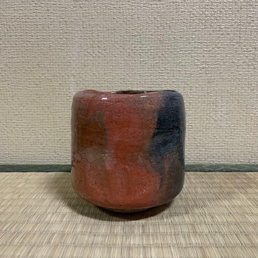 楽吉左衛門 十代旦入 赤筒茶碗 共箱