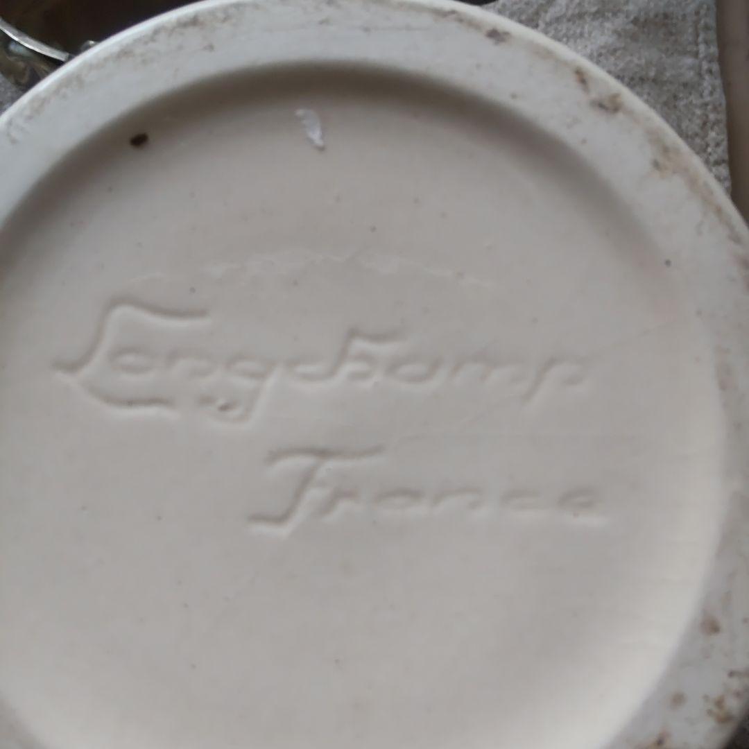 フランス　アンティーク　ロンシャン　水差し　ピッチャー　ジャグ　ピシェ　陶器