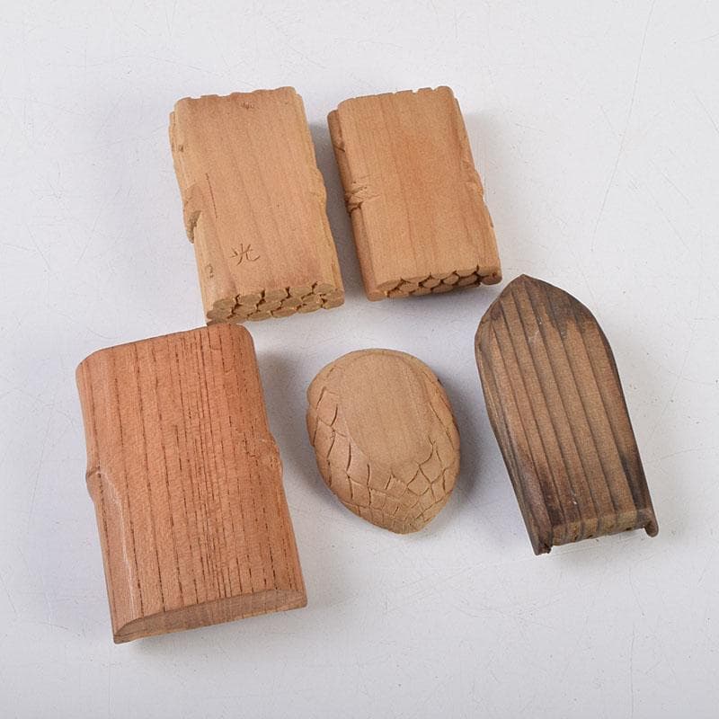 茶道具　木彫り　光銘　薪香合　舟香合など　５点まとめて　V　R9286