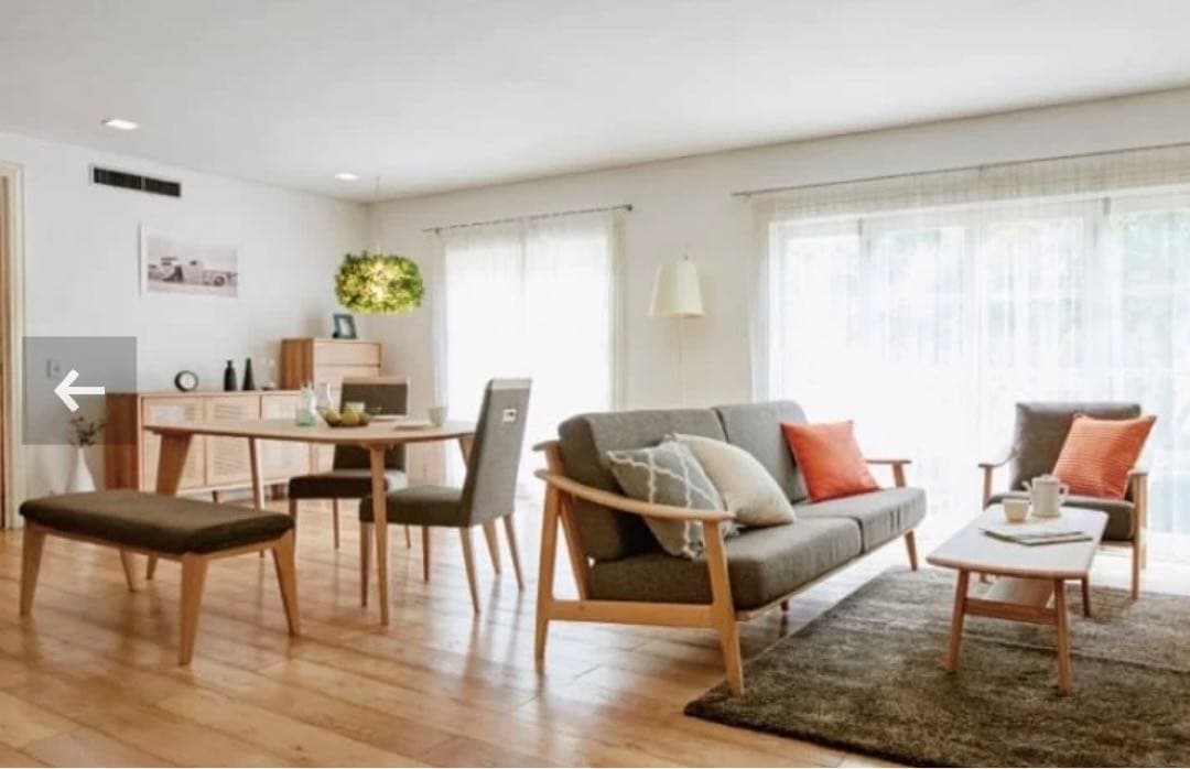 ダイニングソファーセット ローテーブル 北欧 おしゃれ 島忠 シギヤマ家具 美品