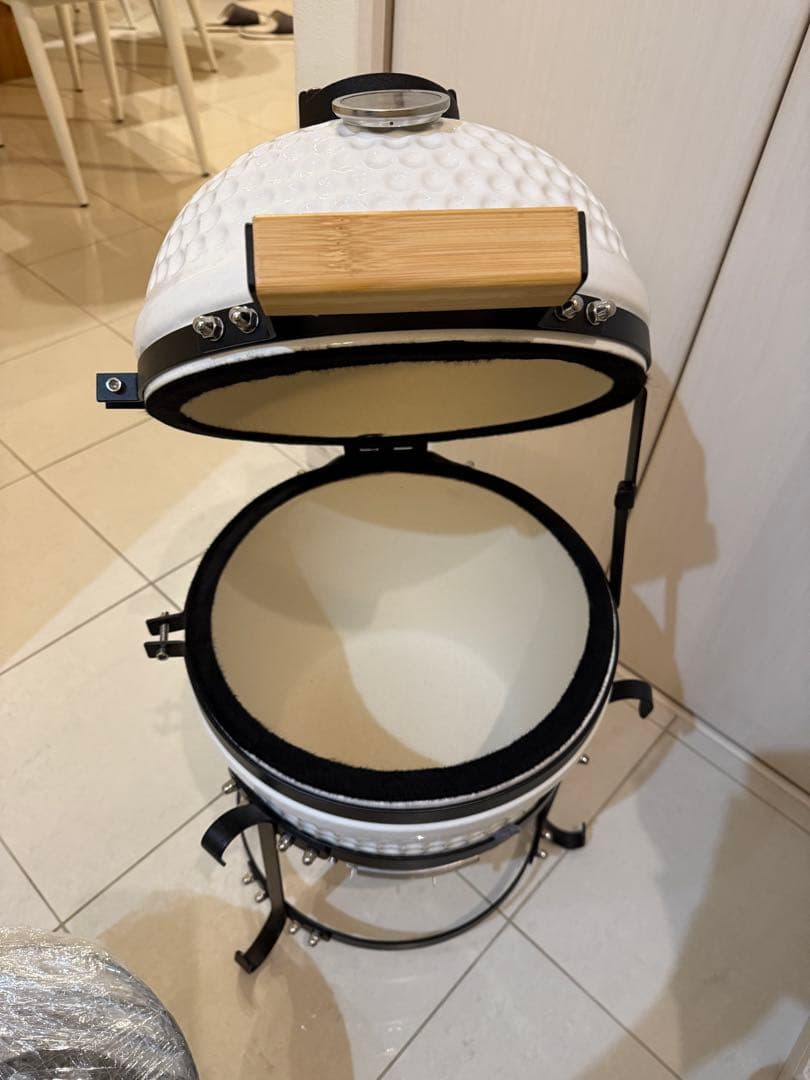 セラミック製チャコールBBQグリル, グリルカバー付き