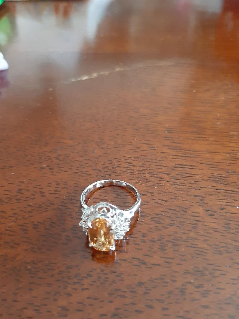 インペリアルトパーズダイヤモンドリング