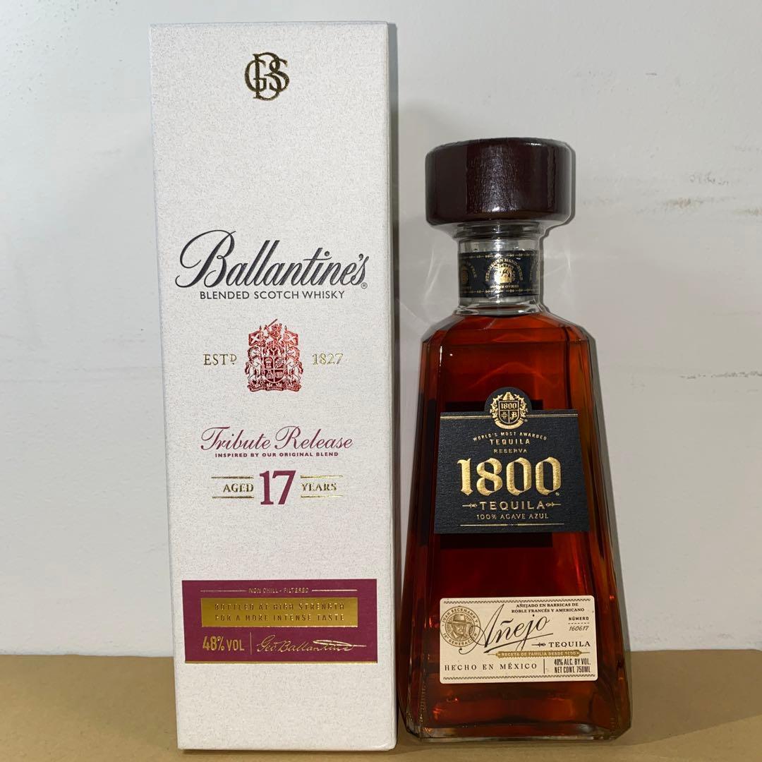 Ballantine's 17年ウイスキーと1800アネホテキーラセット